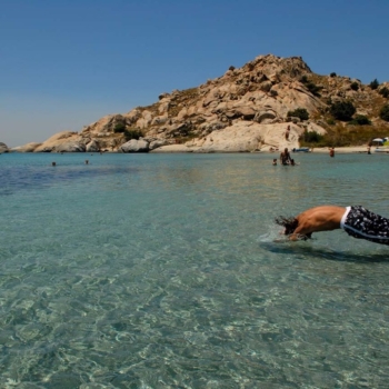 Mikri Vigla beach. Naxos island. Cyclades. Greece. Europe. George Detsis. 07/2007.
