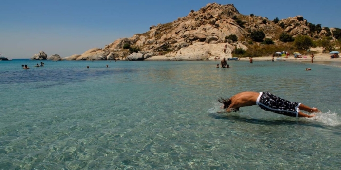 Mikri Vigla beach. Naxos island. Cyclades. Greece. Europe. George Detsis. 07/2007.